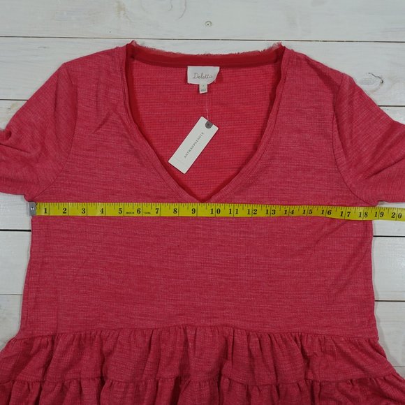 Anthropologie Deletta Rasberry Thea Peplum Blouse - Picture 9 of 11